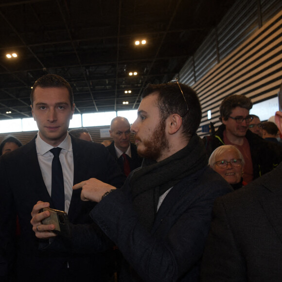 Bardella Jordan - La candidate du Rassemblement national (RN), M.Le Pen donne son premier grand meeting de campagne au parc des expositions à Reims, France, le 5 février 2022. © MAO/Panoramic/Bestimage 
