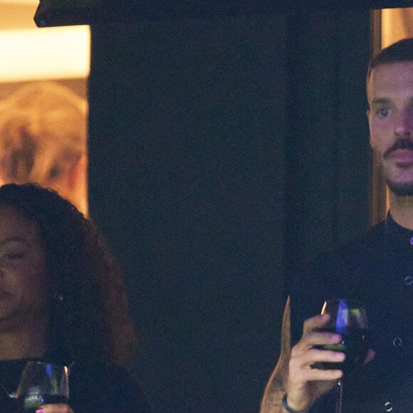 Christina Milian et son mari M. Pokora (Matt Pokora) - Match amical - France - Irlande (2-0) lors des matchs qualificatifs à l'Euro 2024 au Parc des Prince à Paris le 7 septembre 2023. © Cyril Moreau/Bestimage