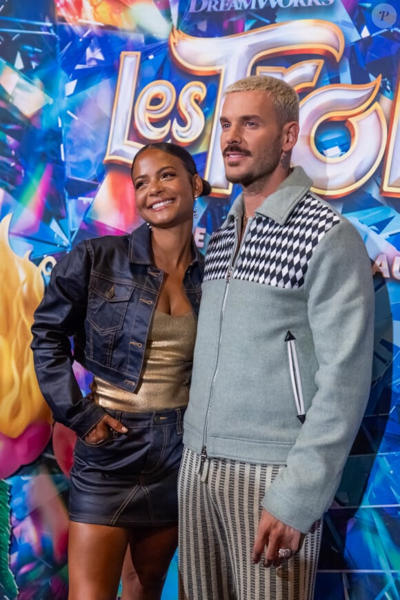 Christina Milian et son mari Matt Pokora (M.Pokora) - Avant-première du film "Les Trolls 3" au cinéma Gaumont Marignan à Paris. Le 11 octobre 2023 © Olivier Borde / Bestimage