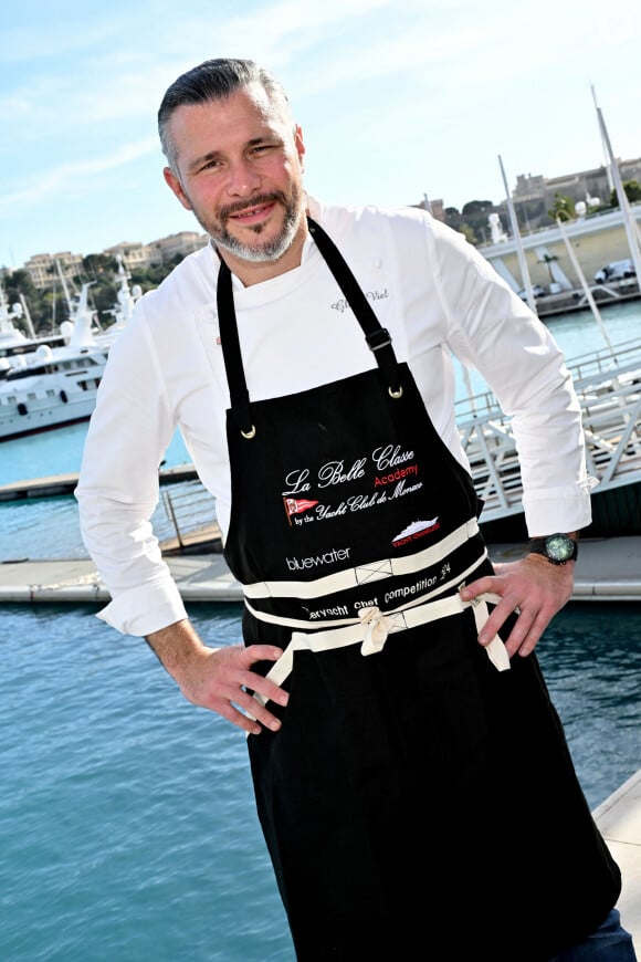 Glenn Viel, le chef triplement étoilés, durant le Monaco Superyacht Chef Competition 2024 au Yacht Club de Monaco, le 4 avril 2024. © Bruno Bbert/Bestimage