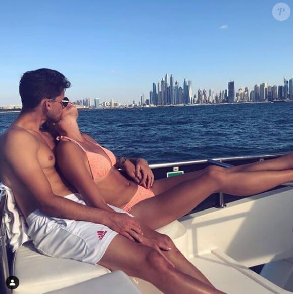 Un couple de sportifs qui a pourtant pris fin
Kristina Mladenovic et Dominic Thiem à Dubaï pour la Saint-Valentin le 14 février 2019.