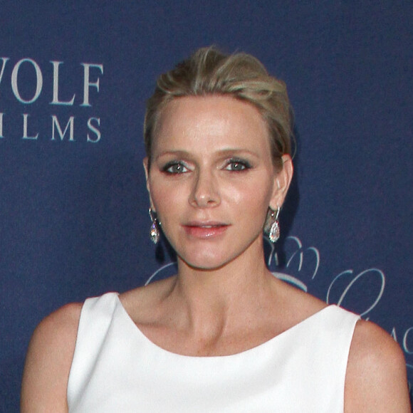 La princesse Charlene de Monaco (enceinte de jumeaux) (habillée en Dior Haute Couture) - Soirée "Princess Grace Awards Gala 2014" à New York le 8 octobre 2014.