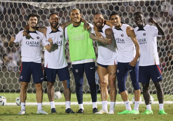 Les joueurs du PSG en séance d'entrainement au stade "Prince Chichibu" à Tokyo, le 18 juillet 2022.