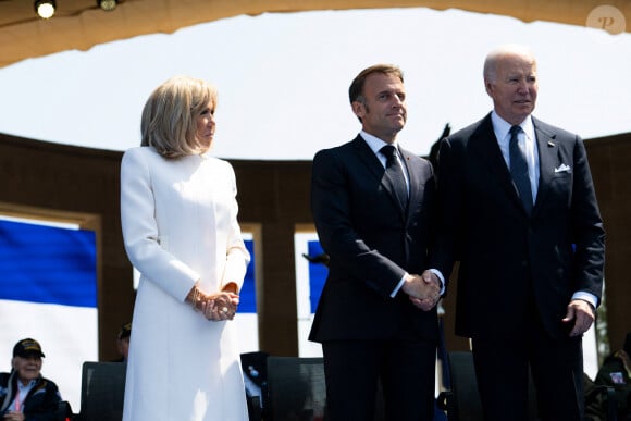 Cérémonie Franco-américaine au cimetière américain de Colleville sur Mer dans le cadre de la commémoration du 80ème anniversaire du débarquement en Normandie (D-Day) le 6 juin 2024. © Jeanne Accorsini / Pool / Bestimage 