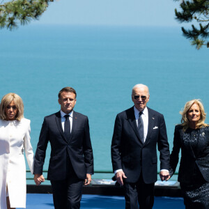 Cérémonie Franco-américaine au cimetière américain de Colleville sur Mer dans le cadre de la commémoration du 80ème anniversaire du débarquement en Normandie (D-Day) le 6 juin 2024. © Jeanne Accorsini / Pool / Bestimage 