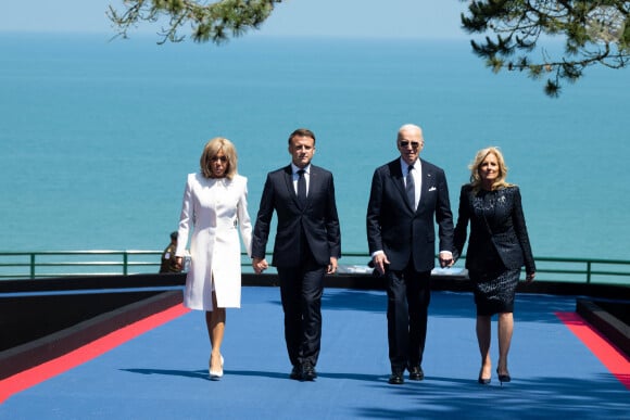 Cérémonie Franco-américaine au cimetière américain de Colleville sur Mer dans le cadre de la commémoration du 80ème anniversaire du débarquement en Normandie (D-Day) le 6 juin 2024. © Jeanne Accorsini / Pool / Bestimage 