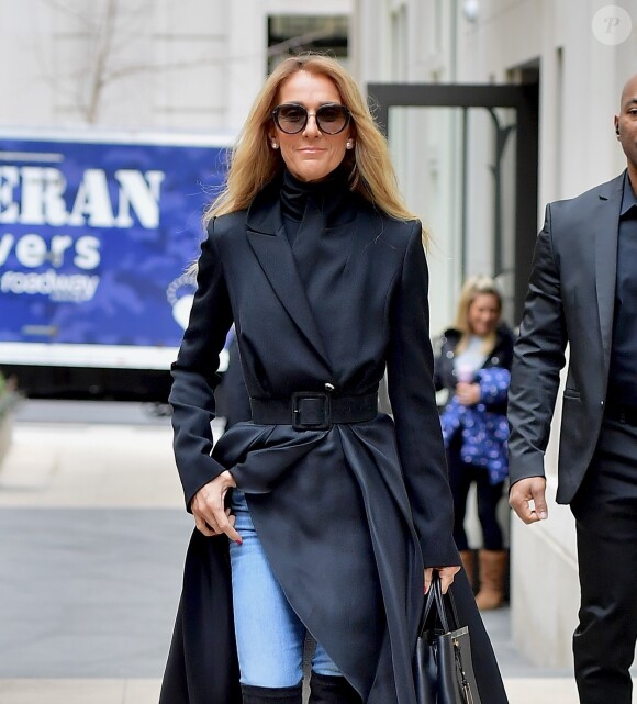 Céline Dion à la sortie de son concert au Barclays Center à New York le 29 février 2020.