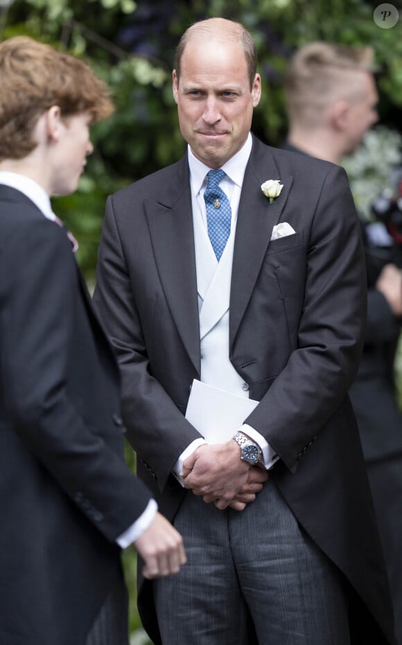 Le prince William, prince de Galles - Mariage du duc de Westminster, Hugh Grosvenor, et Olivia Henson en la cathédrale de Chester, Royaume Uni, le 7 juin 2024. © GoffPhotos/Bestimage 