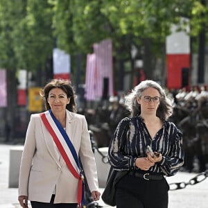 Anne Hidalgo - Cérémonie à l'Arc de Triomphe à Paris, à l'occasion du voyage officiel du président des Etats-Unis en France. Le 8 juin 2024 © Jeanne Accorsini / Pool / Bestimage 