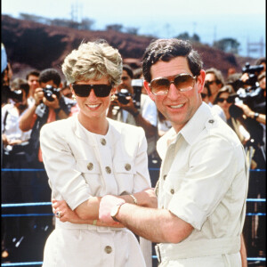 La princesse Diana et le prince Charles en Egypte.