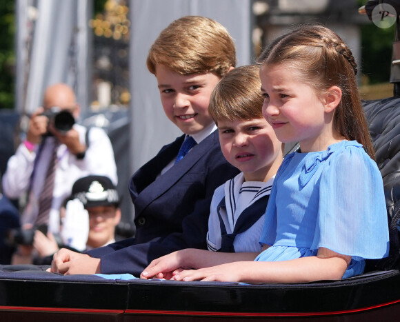 George, Charlotte et Louis, le 2 juin 2022.