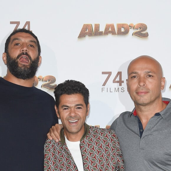 Ramzy Bedia, Jamel Debbouze et Eric Judor - Les célébrités posent lors du photocall de l'avant-première du film "Alad'2" au cinéma le grand Rex à Paris le 21 septembre 2018. © Guirec Coadic/Bestimage