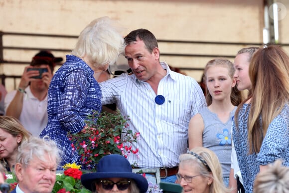 Et elle a déjà rencontré la reine Camilla.
Reine Camilla, Peter Phillips, Isla Phillips, Savannah Phillips et Harriet assistent au dernier jour du Badminton Horse Trials dans le Gloucestershire pour le 75ème anniversaire de l'événement. 12 mai 2024