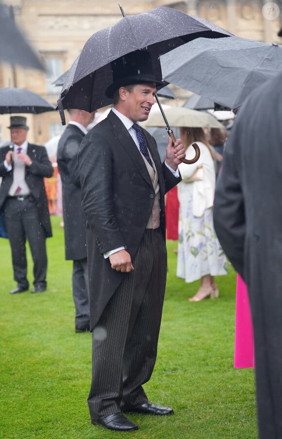 Peter Phillips lors de la "Garden Party du Souverain" au palais de Buckingham à Londres, le 21 mai 2024. 