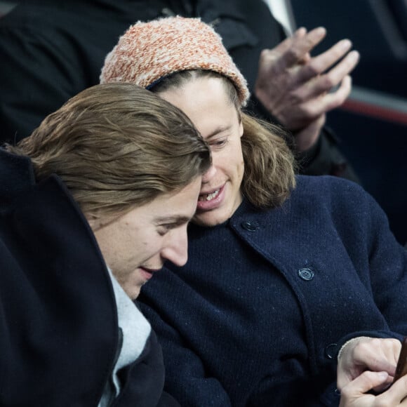 Pierre Sarkozy, Jean Sarkozy dans les tribunes lors du match de Champions League "PSG - Galatasaray (5-0)" au Parc des Princes à Paris, le 11 décembre 2019. © Cyril Moreau/Bestimage 