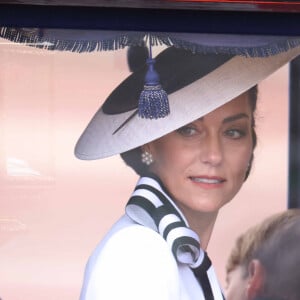 Catherine (Kate) Middleton, princesse de Galles - Les membres de la famille royale britannique lors de la parade Trooping the Color à Londres, Royaume Uni, le 15 juin 2024. © Ian Vogler/MirrorPix/Bestimage 