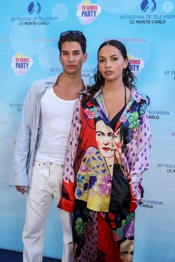 Marie Fevre et Mateo Paitel (Unsi grand soleil) pour la soirée du 1000ème épisode de "NCIS" autour d'un gateau au Neptune lors de la 63ème édition du Festival de television de Monte-Carlo, Monaco, le 15 juin 2024. © Denis Guignebourg/BestImage 