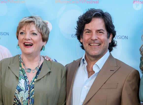 Matthew Labyorteaux et Alison Arngrim pour la soirée du 1000ème épisode de "NCIS" autour d'un gateau au Neptune lors de la 63ème édition du Festival de television de Monte-Carlo, Monaco, le 15 juin 2024. © Denis Guignebourg/BestImage 