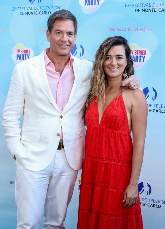 Michael Weatherly, Cote de Pablo (NCIS) pour la soirée du 1000ème épisode de "NCIS" autour d'un gateau au Neptune lors de la 63ème édition du Festival de television de Monte-Carlo, Monaco, le 15 juin 2024. © Denis Guignebourg/BestImage 