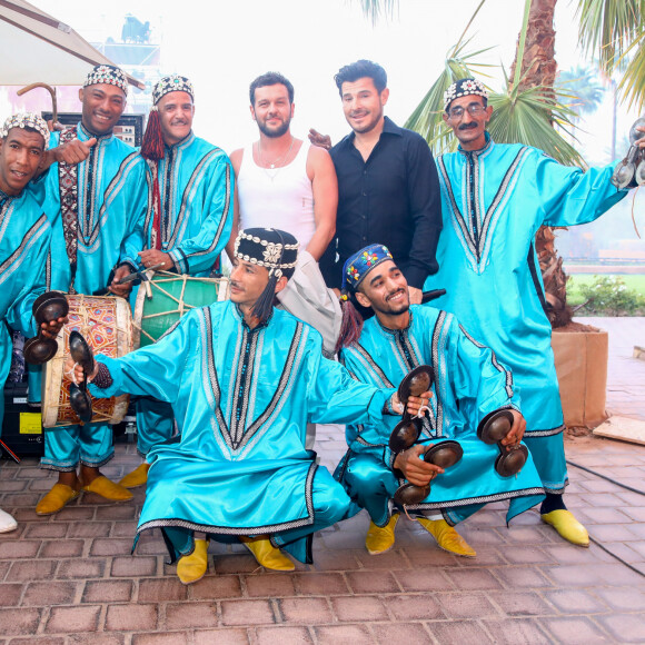 Exclusif - Claudio Capeo, Vincent Niclo - Rendez-vous - Enregistrement de l'émission "La fête de la chanson à l'orientale" à Marrakech diffusée le 14 juin sur France 3. Le 6 juin 2023 © Philippe Doignon-Tiziano Da Silva / Bestimage