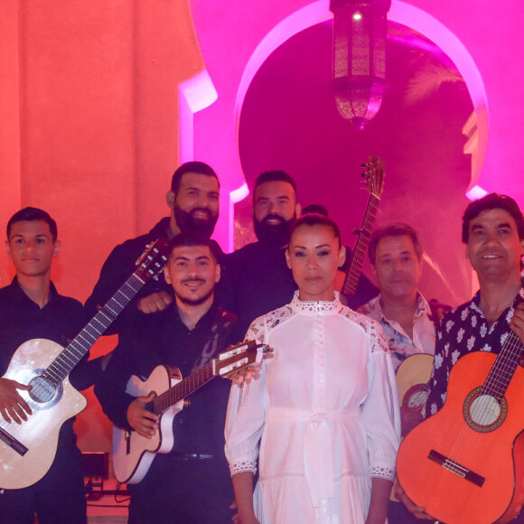 Exclusif - Chimene Badi, Chico et les Gypsies - Backstage de l'enregistrement de l'émission "La fête de la chanson à l'orientale" à Marrakech diffusée le 14 juin sur France 3. . Le 6 juin 2023 © Philippe Doignon-Tiziano Da Silva/ Bestimage