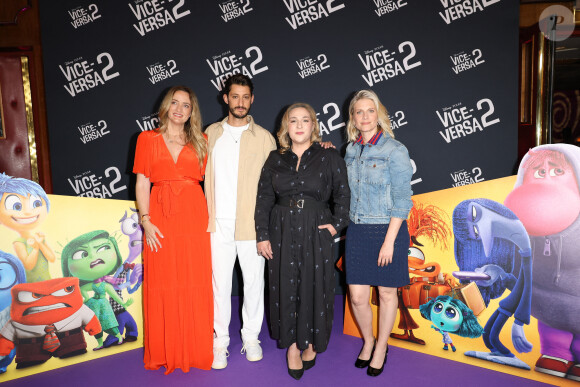 Dorothée Pousséo, Pierre Niney, Marilou Berry et Mélanie Laurent - Avant-première du film "Vice-versa 2" au cinéma Le Grand Rex à Paris le 16 juin 2024. © Coadic Guirec/Bestimage