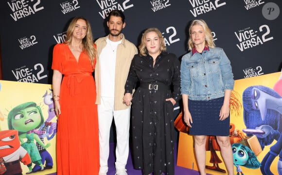 Dorothée Pousséo, Pierre Niney, Marilou Berry et Mélanie Laurent - Avant-première du film "Vice-versa 2" au cinéma Le Grand Rex à Paris le 16 juin 2024. © Coadic Guirec/Bestimage