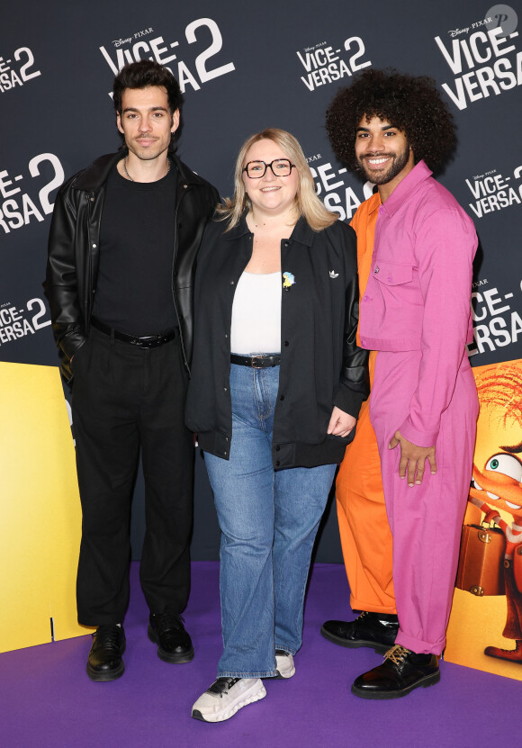 Alexis Loizon, Lola Dubini et Gwendal Marimoutou - Avant-première du film "Vice-versa 2" au cinéma Le Grand Rex à Paris le 16 juin 2024. © Coadic Guirec/Bestimage