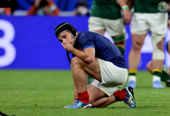 Car il a déjà vécu cette situation lors de la précédente Coupe du Monde de rugby en France.
Antoine Dupont - Coupe du Monde de Rugby France 2023 - Match de quart de finale "France-Afrique du Sud (28-29)" au Stade de France à Saint-Denis le 15 octobre 2023. © © Moreau-Jacovides/Bestimage 