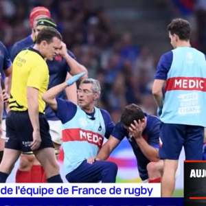 Images chocs et nouvelles d'Antoine Dupont après sa blessure contre la Namibie, "BFMTV".