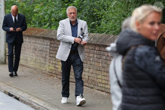 Exclusif - Frédéric Etherlinck - Obsèques de Claude Barzotti à Court-Saint-Etienne en Belgique. Le 1er juillet 2023