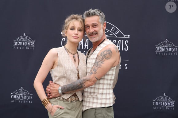 Exclusif - Catherine Davydzenka et son compagnon Stéphane Blancafort - Photocall de la 3ème édition du Festival du Cinéma Français et de la Gastronomie d'Aix-les-Bains. Le 8 juin 2024 © Denis Guignebourg / Bestimage 