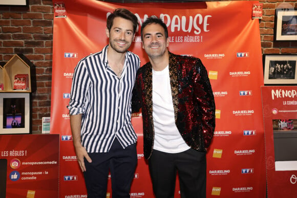 Alex Goude et Jérémy Charvet - Générale de la pièce "Ménopause" mise en scène et co-écrite par A. Goude au théâtre du Grand Point Virgule à Paris le 18 juin 2024.