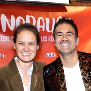 Alex Goude et Sandrine Bethencourt Millo, PDG de Darjeeling - Générale de la pièce "Ménopause" mise en scène et co-écrite par A. Goude au théâtre du Grand Point Virgule à Paris le 18 juin 2024.