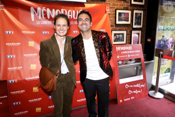 Alex Goude et Sandrine Bethencourt Millo, PDG de Darjeeling - Générale de la pièce "Ménopause" mise en scène et co-écrite par A. Goude au théâtre du Grand Point Virgule à Paris le 18 juin 2024.