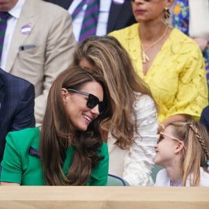 Kate Middleton et Charlotte de Galles le 16 juillet 2023 à Wimbledon.