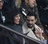 Pour rappel, Zaho avait dévoilé l'identité de son compagnon à la suite de sa première grossesse en juin 2019
La chanteuse Zaho et Florent Mothe - Célébrités dans les tribunes du parc des princes lors du match de football de ligue 1, Paris Saint-Germain (PSG) contre FC Nantes à Paris, France, le 18 novembre 2017. Le PSG a gagné 4-1. 