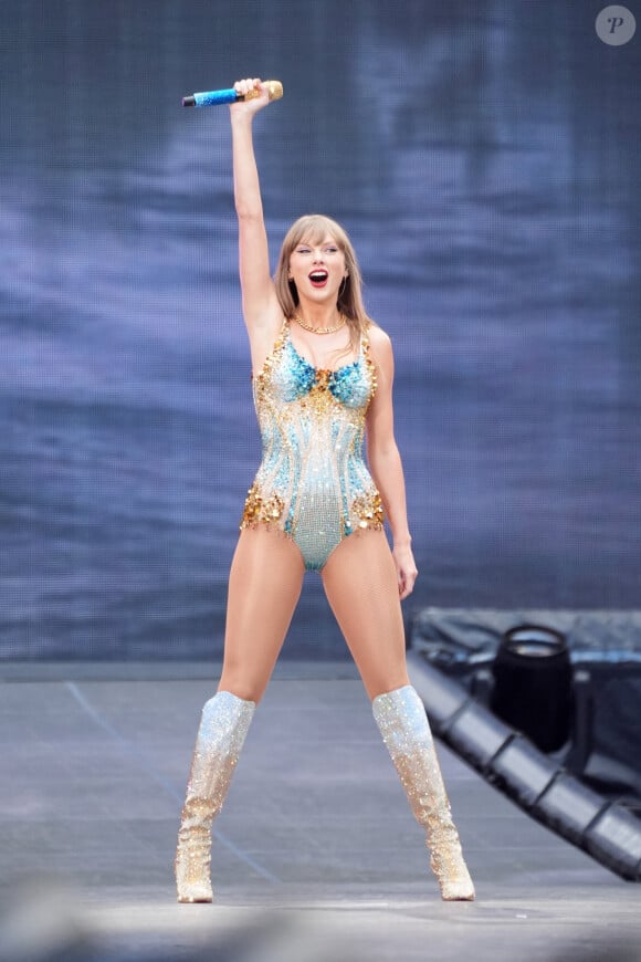 Taylor Swift donne son premier concert londonien au stade de Wembley, lors de la tournée Eras Tour, à Londres, le vendredi 21 juin 2024. Ian West/PA Wire/ABACAPRESS.COM