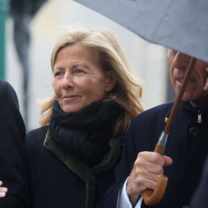 Claire Chazal à la sorties des obsèques de l'avocat Hervé Temime au cimetière du Montparnasse à Paris, France, le 14 avril 2023