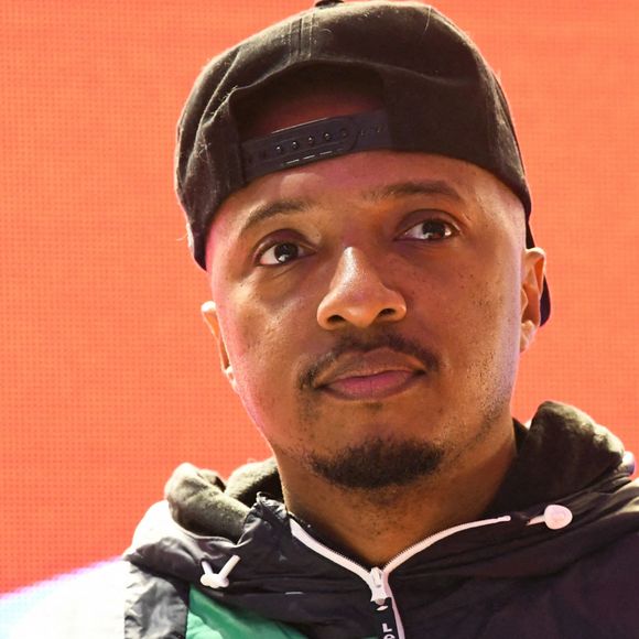 Le rappeur Soprano à Saint-Sever (76) le 20 mars 2019 pour une émission spéciale sur NRJ. Tesson/ANDBZ/ABACAPRESS.COM