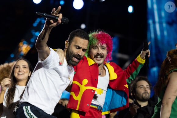 Ycare et Julien Granel à l'enregistrement de l'émission "La fête de la Musique" à Reims le 21 juin 2024