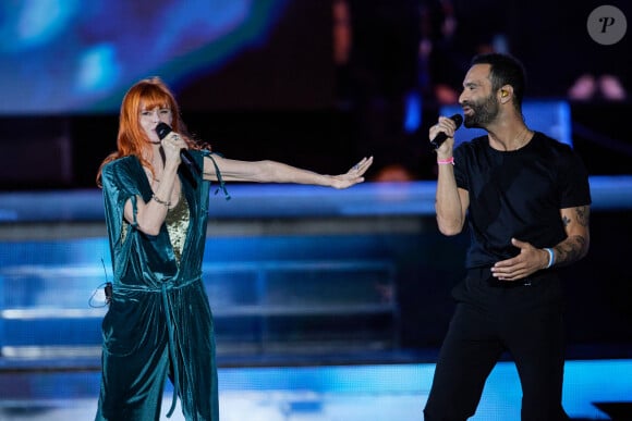 Axelle Red et Ycare lors de l'enregistrement de l'émission "La fête de la Musique" à Reims, le 21 juin sur France 2