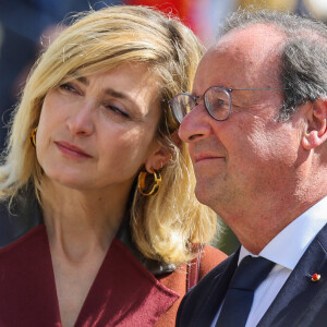 Julie Gayet et Francois Hollande à Tulle le 10 juin 2024. © Jean-Marc Haedrich/Pool/Bestimage