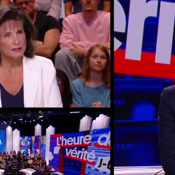 L'ancienne présentatrice vedette de "7 sur 7" a fait part de sa profonde inquiétude
Anne Sinclair face à Yann Barthès dans "Quotidien"