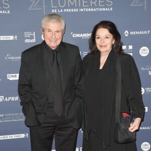 Claude Lelouch, Nadine Trintignant, Charlotte Ramplig ou encore Dominique Besnehard étaient présents.
Claude Lelouch et Anouk Aimée - 24ème cérémonie des Prix des Lumières de la presse internationale à l'Institut du Monde Arabe à Paris, le 4 février 2019. © Coadic Guirec/Bestimage