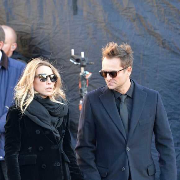 Laura Smet, David Hallyday - Arrivées des personnalités en l'église de La Madeleine pour les obsèques de Johnny Hallyday à Paris le 8 decembre 2017. © Veeren/Bestimage