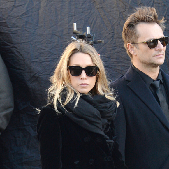 Laura Smet, David Hallyday - Arrivées des personnalités en l'église de La Madeleine pour les obsèques de Johnny Hallyday à Paris le 8 decembre 2017. © Veeren/Bestimage