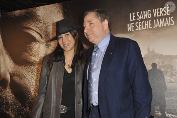 Michelle Yeoh et Jean Todt, à l'occasion de l'avant-première de L'immortel, qui s'est tenue au Gaumont Opera, à Paris, le 22 mars 2010.