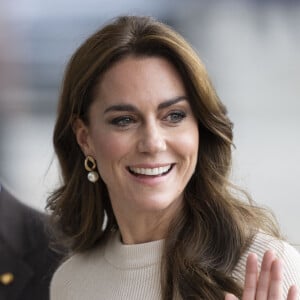 Catherine (Kate) Middleton, princesse de Galles, arrive à l'université de Nottingham dans le cadre de la Journée mondiale de la santé mentale (World Mental Health Day), le 11 octobre 2023. 