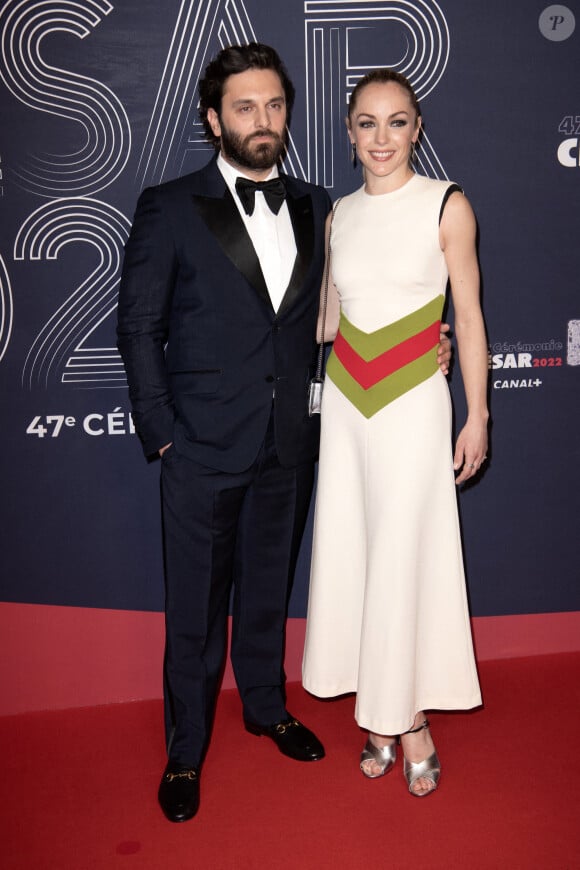 Pio Marmai et Charlotte Ranson arrivent à la 47e édition de la cérémonie des César du cinéma à l'Olympia à Paris, France, le 25 mars 2022. Photo par David Niviere/ABACAPRESS.COM